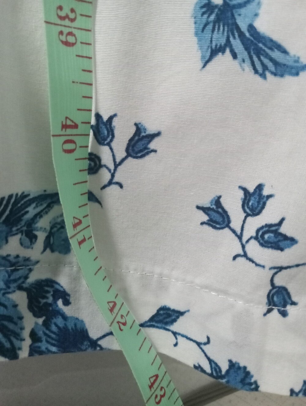 Floral Button Up Midi Dress in Blue and White - Picture 8 of 10